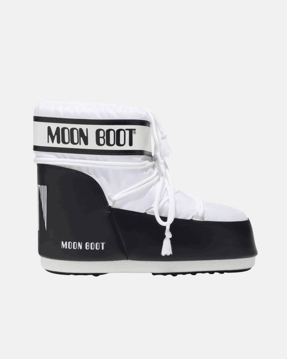 NEW MOON BOOT women's icon low nylon boots in white